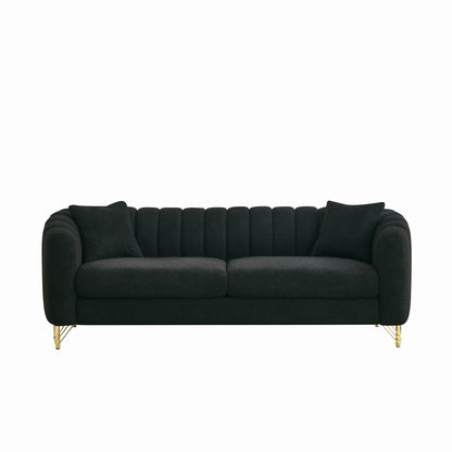 Tufted Oversized Sofa For Living Spaces - Black
