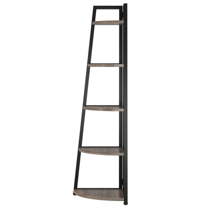 Tall 5 Tier Corner Bookshelf For Living Room