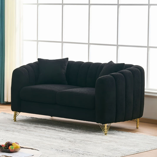 Loveseat Sofa For Living Room And Bedroom - Black