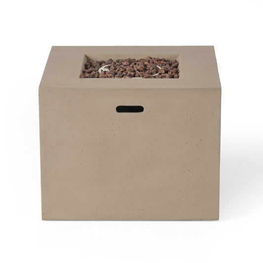 AIDAN 31' Square Fire Pit 40,000 BTU Light Grey Magnesium Oxide 31.25'