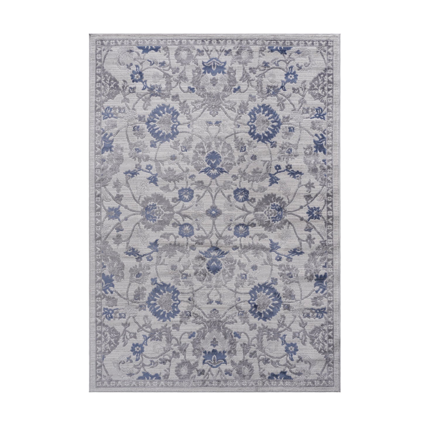 Marfi - 8' X 10' Oriental Area Rug - Blue / Silver