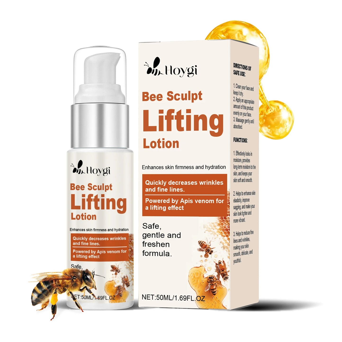 Bee Venom Cream for Face Remove Wrinkles Lifting Firming Improve Skin Sagging Tightening Nourishing Repair Facial Skin Care 50ml