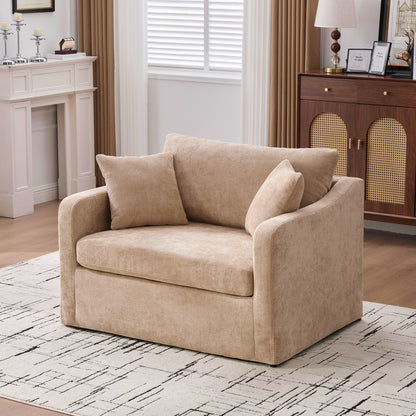 Accent Chair With 2 Bolster Pillows