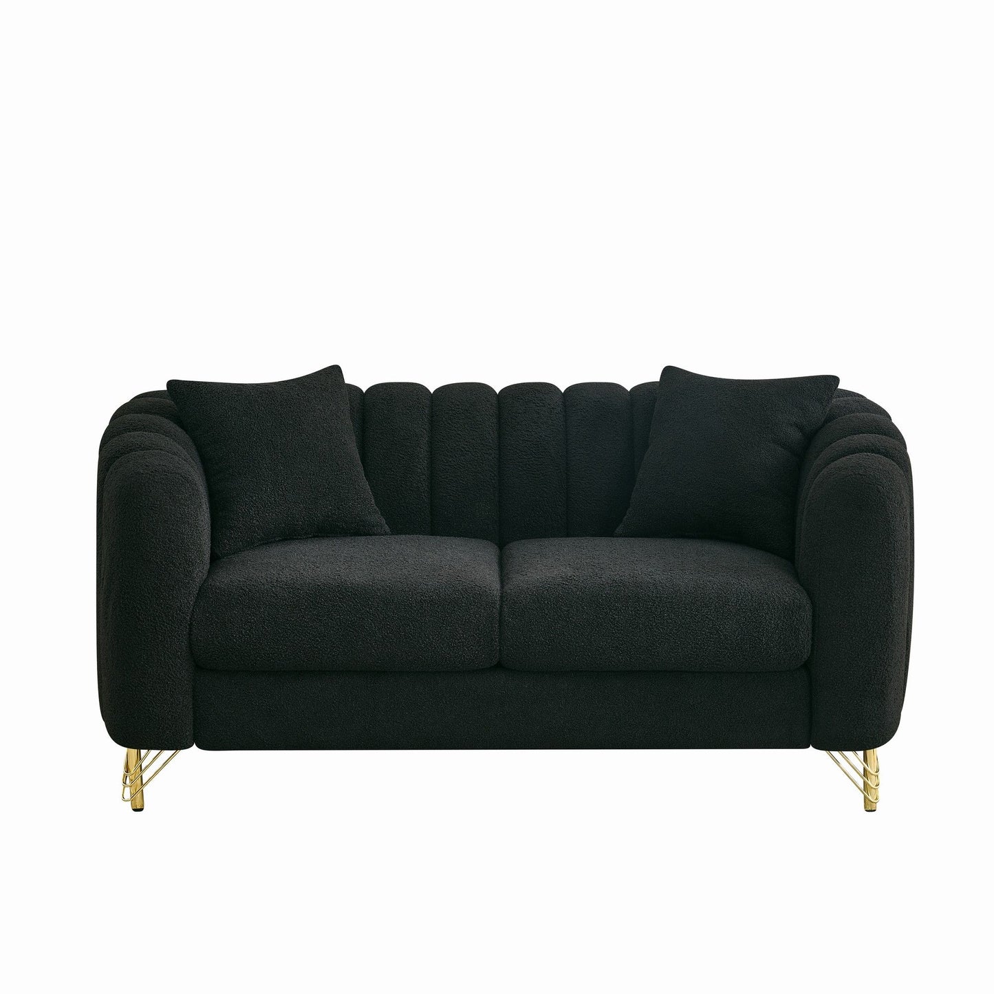 Loveseat Sofa For Living Room And Bedroom - Black