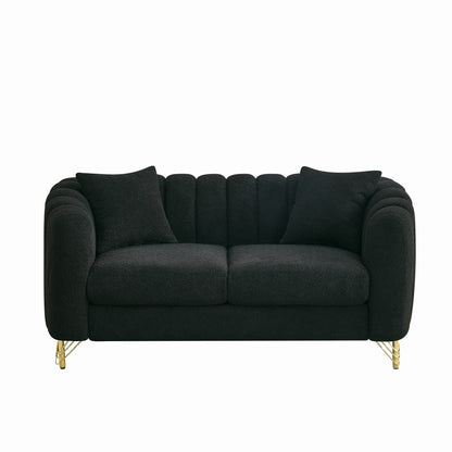Loveseat Sofa For Living Room And Bedroom - Black