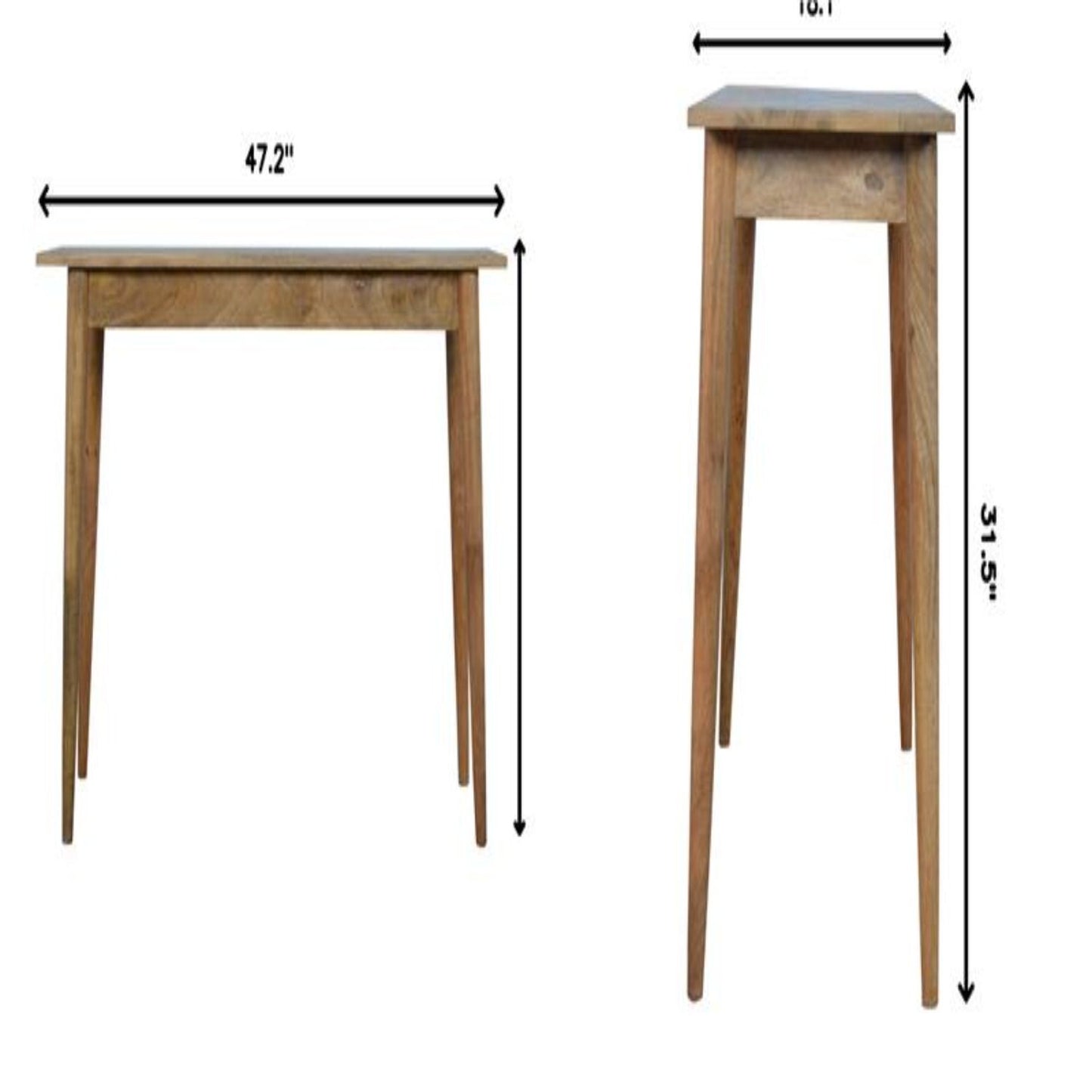 2 Drawer Nordic Writing Desk - Oak