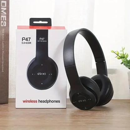 Bluetooth 50 Wireless Headphones Foldable HIFI Stereo Bass with Mic USB Adapter for iPhone Gaming
