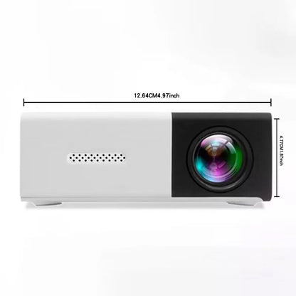 Emiuzek YG300 mini portable projector plug-in phone, LED home theater, suitable for outdoor, home entertainment