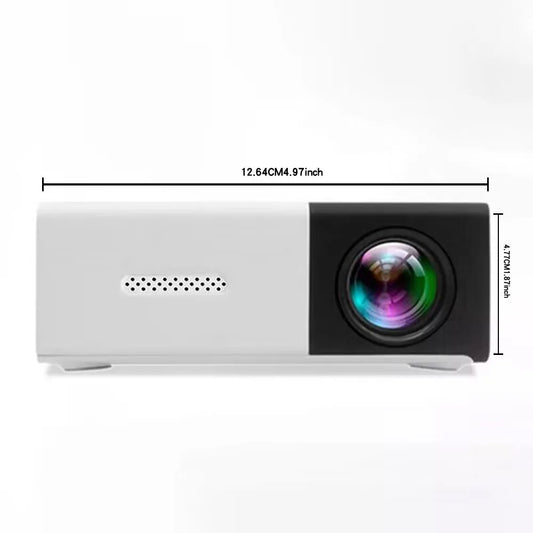 Emiuzek YG300 mini portable projector plug-in phone, LED home theater, suitable for outdoor, home entertainment