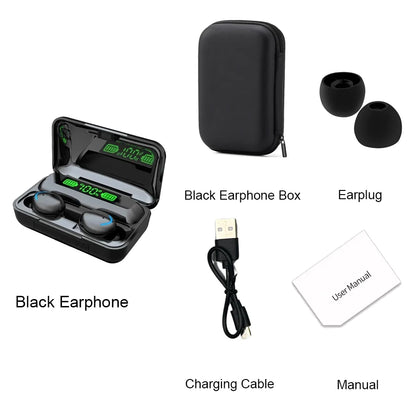 New F9 Bluetooth Headphones 9D Stereo High Bass Sport Earphones Handfree Touch Control Tws Wireless Earbuds Waterproof Headset