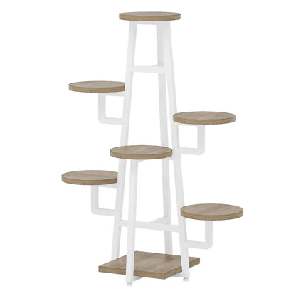 7 Tier Corner Plant Shelf With High Low Design For Living Room