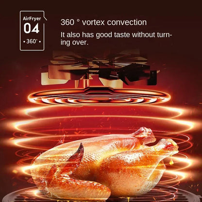 Air Fryer 4.5L Household Visual Window Smart Touch Electric Fryer French Fries Fryer Oil Free Oven Visualization 220V Hot sales