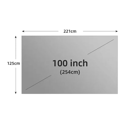 High Brightness Portable Projection Screen Anti-Light Projector Curtain Metal Reflective Cloth Fabric with Black Border& Eyelets