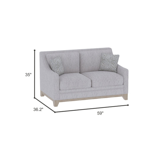 Loveseat With Casual Accent - Gray