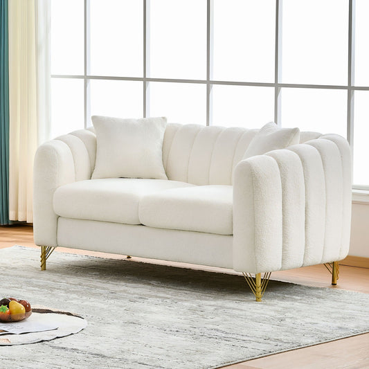 Loveseat Sofa For Living Room And Bedroom - Beige