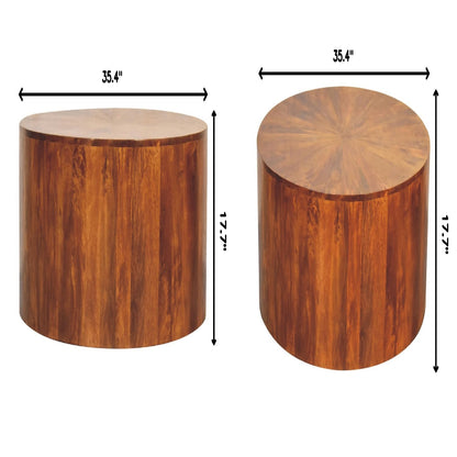 Round Coffee Table - Chestnut