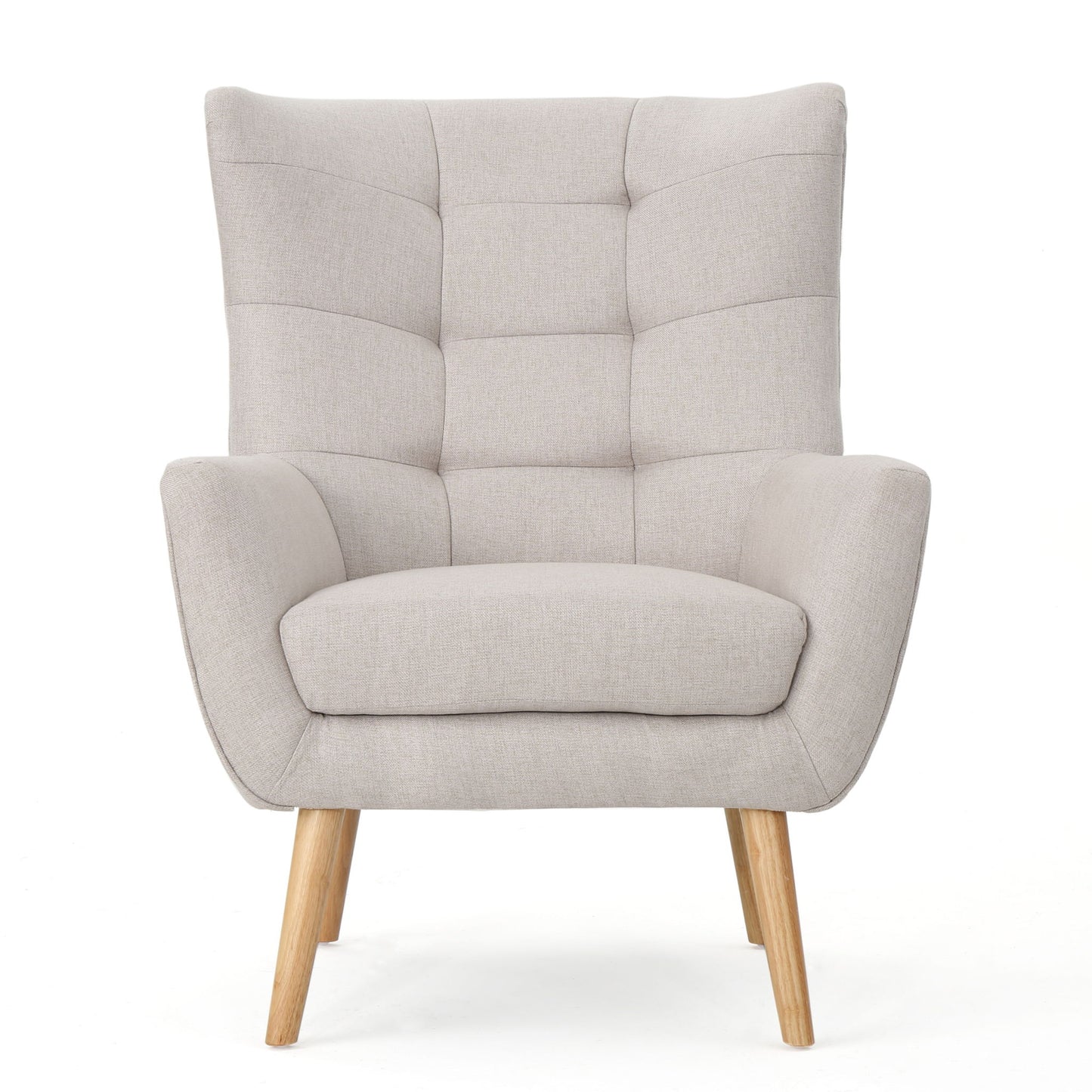 Club Chair With Rubberwood Legs