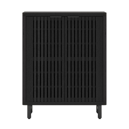 6 Tier Shoe Cabinet With Louvered Doors