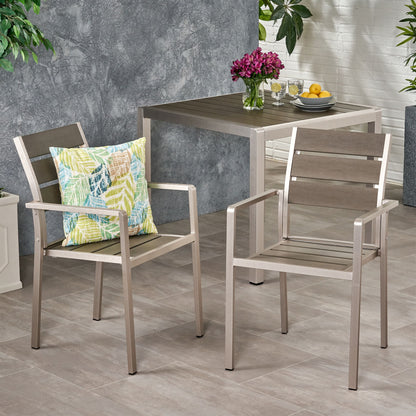 Dreamlan - Outdoor Aluminum Dining Chair (Set of 2)