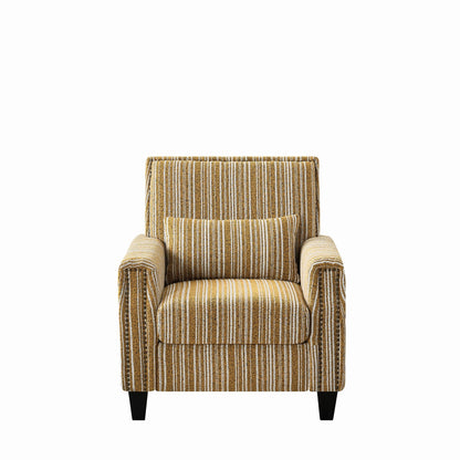 Accent Chair With Arms, Comfy Armchair For Living Room - Yellow
