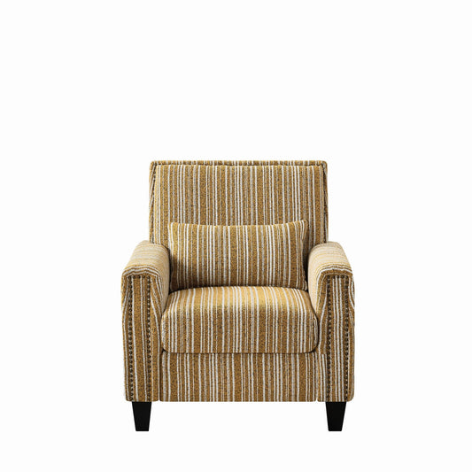 Accent Chair With Arms, Comfy Armchair For Living Room - Yellow
