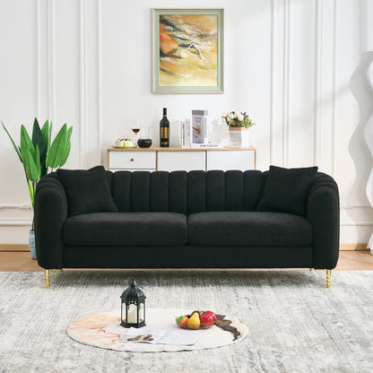Tufted Oversized Sofa For Living Spaces - Black