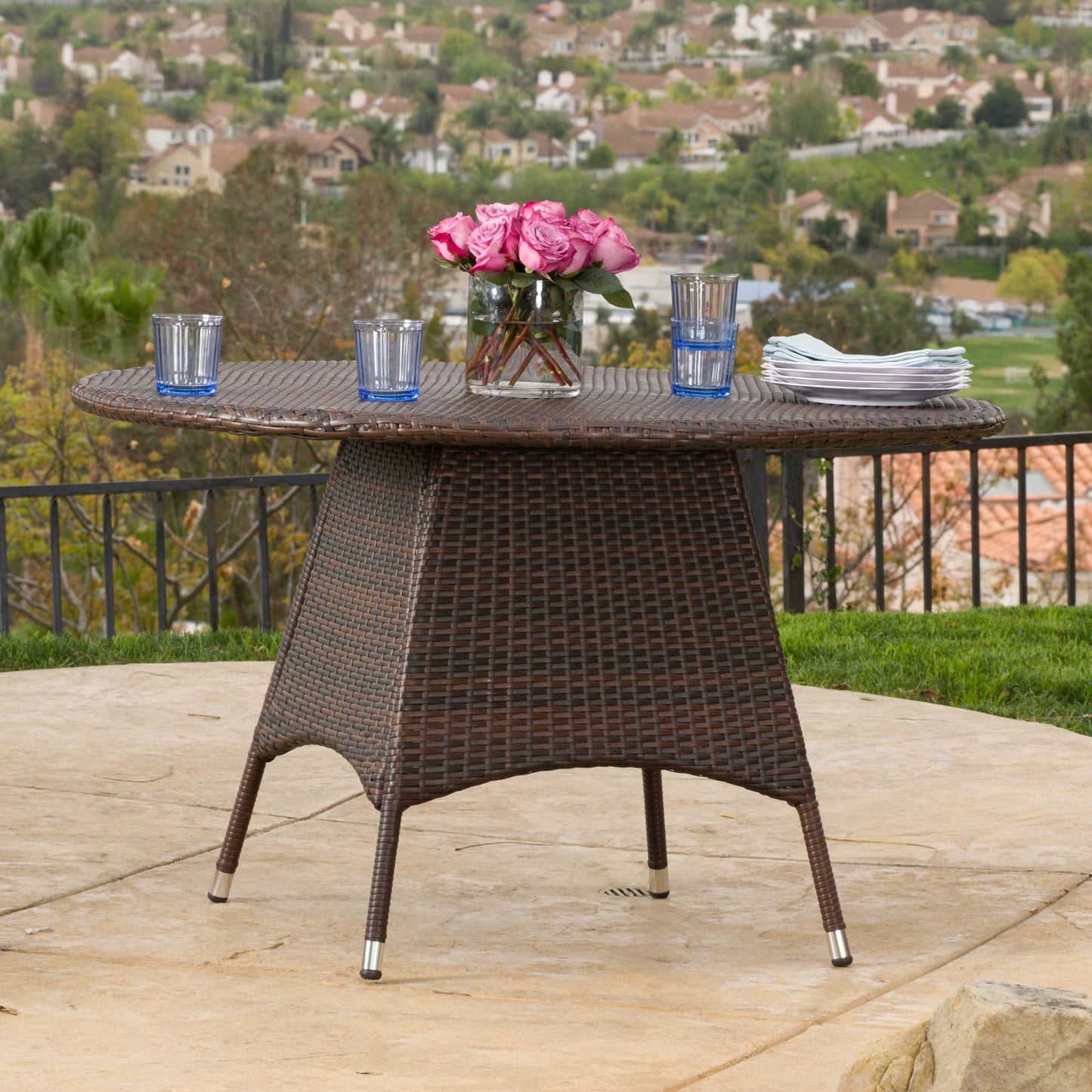 Corsica - Round Dining Table - Brown