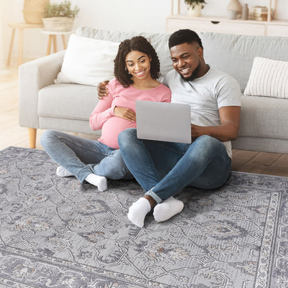 Marfi - 8' X 10' Oriental Area Rug - Ivory / Gray