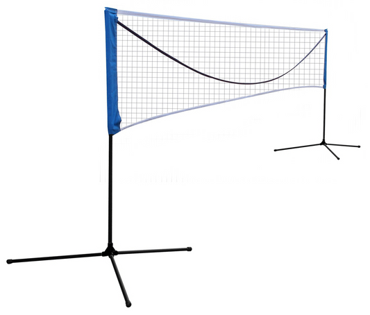 Portable Large Volleyball Badminton Tennis Net with Carrying Bag Stand/Frame 20FT