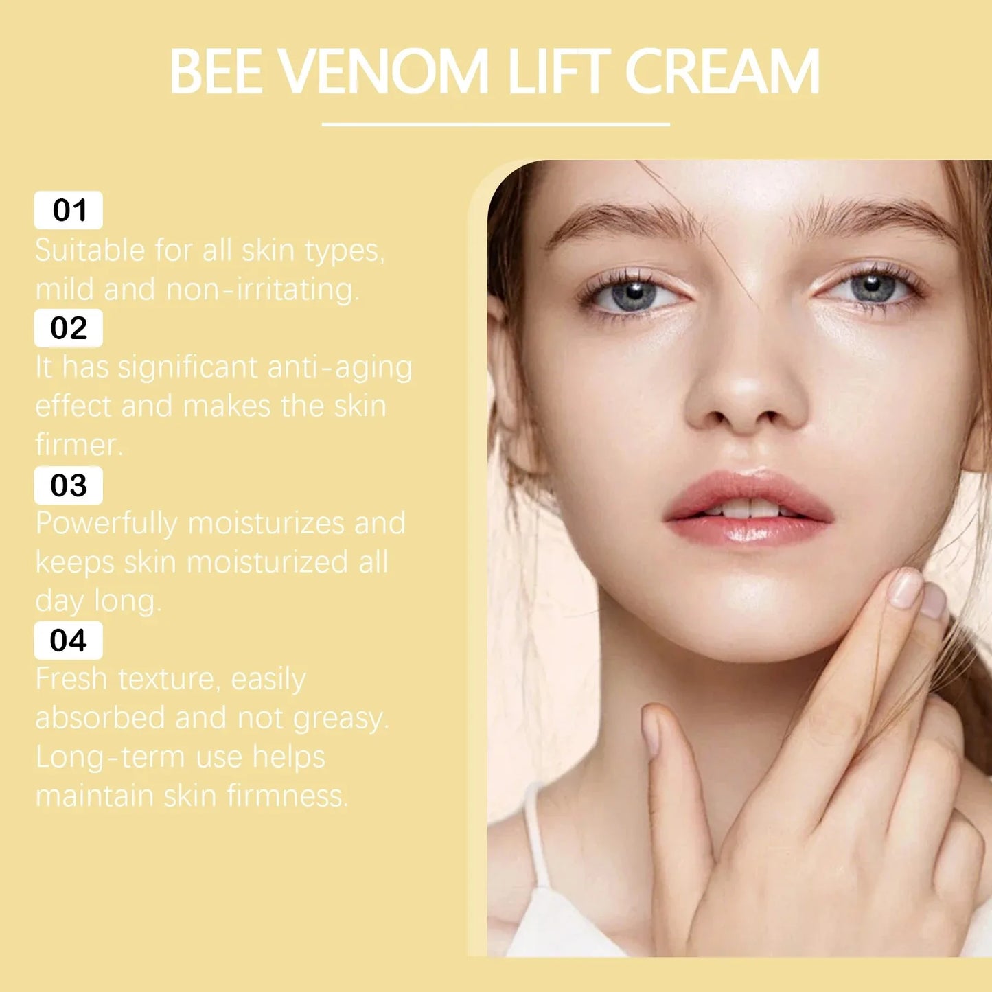 Bee Venom Cream for Face Remove Wrinkles Lifting Firming Improve Skin Sagging Tightening Nourishing Repair Facial Skin Care 50ml