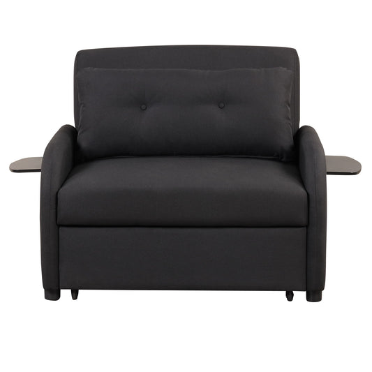 Versatile Pull Out Sofa Sleeper 3 In 1 With Wing Table & USB Charge, Compact Design