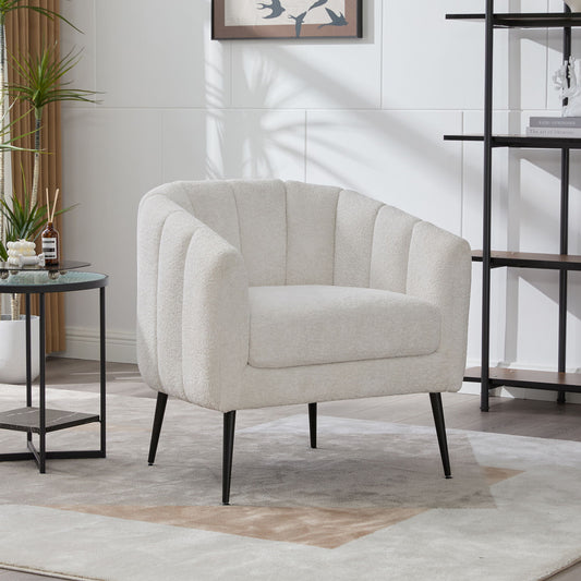 Vanity Barrel Accent Lounge Chair - Ivory