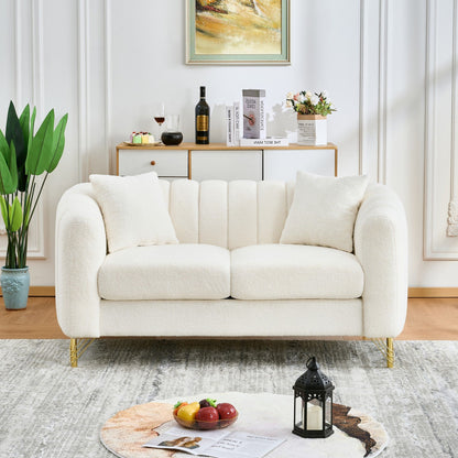 Loveseat Sofa For Living Room And Bedroom - Beige