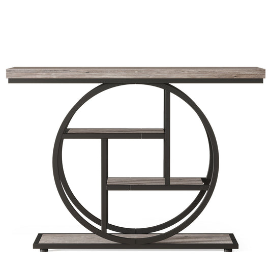Console Table With 4 Tier Design For Living Hallway
