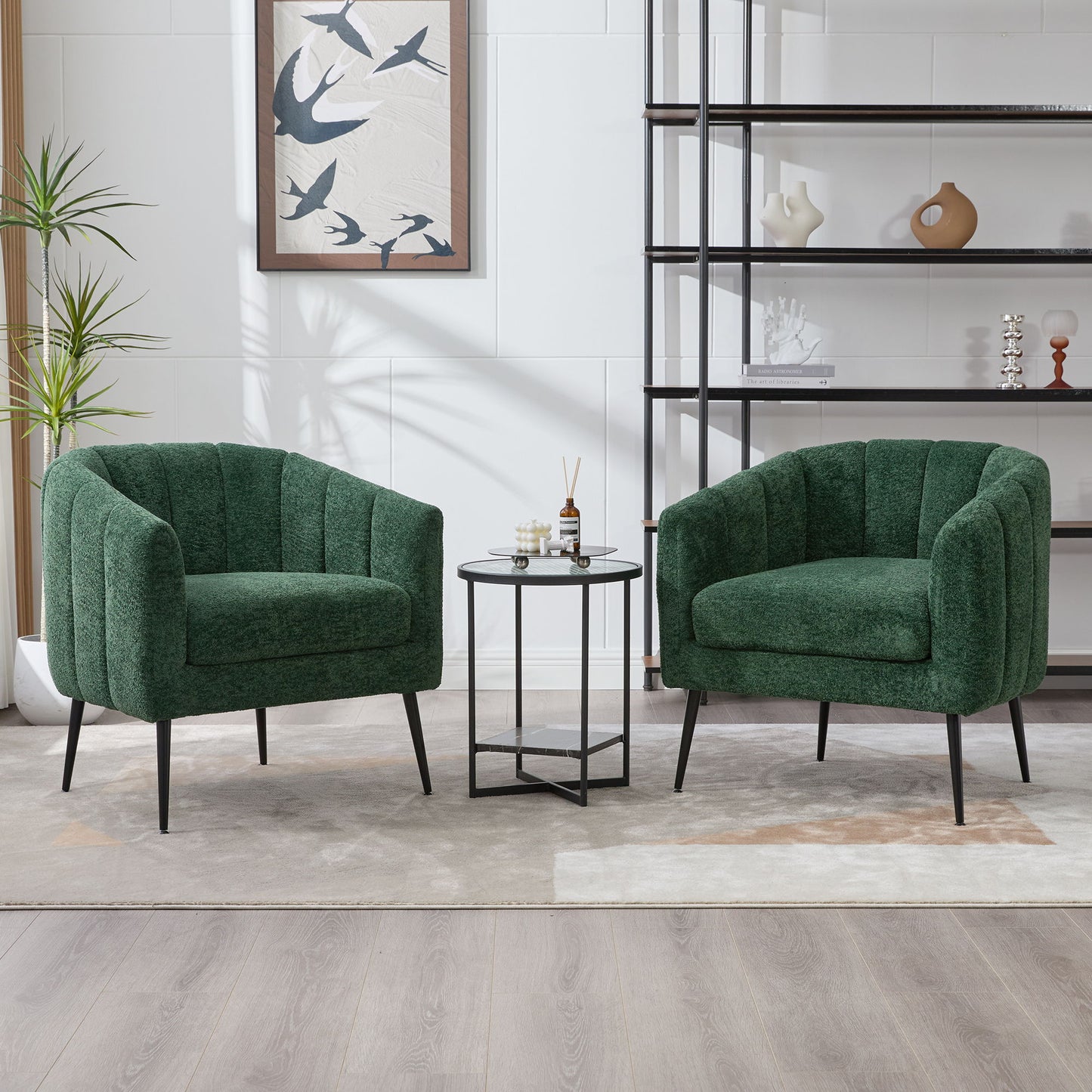 Vanity Barrel Accent Lounge Chair - Green