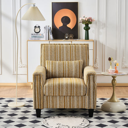 Accent Chair With Arms, Comfy Armchair For Living Room - Yellow
