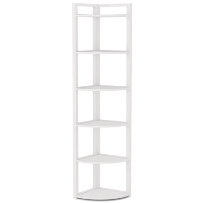 Tall 6 Tier Corner Bookshelf For Living Room