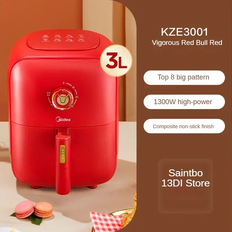 Hot SalesMidea Air Fryer Intelligent Multi-Functional Large Capacity New Air Explosion Electric Chips Machine Electric Oven Inte