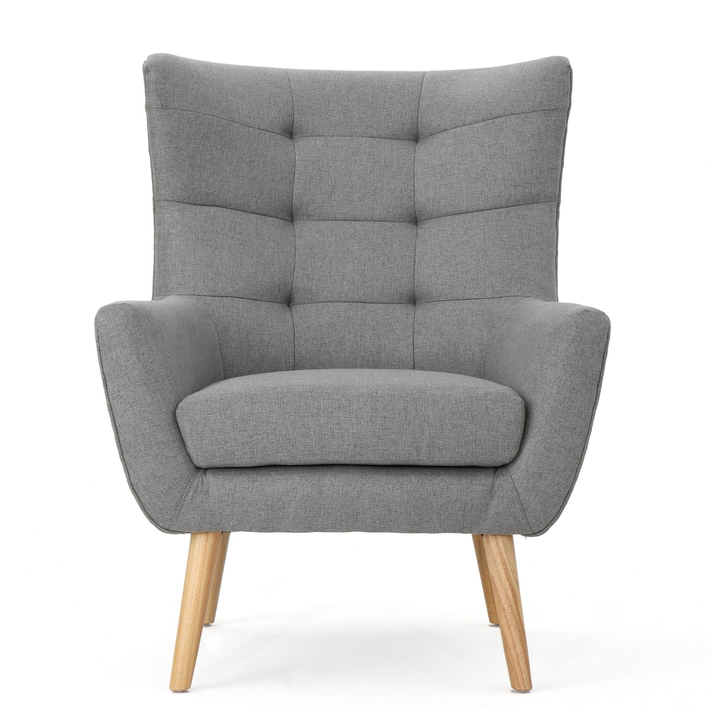 Club Chair With Rubberwood Legs