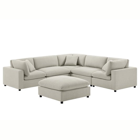 Cassandra - Modular 6 Piece Sectional - Beige
