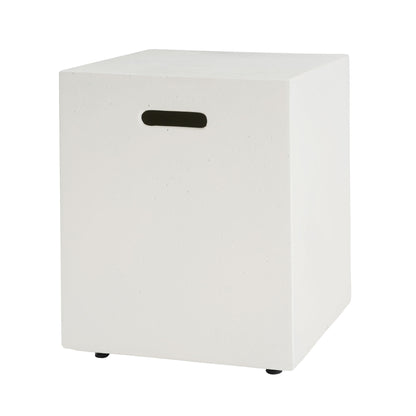 Modern Tank Holder Side Table With Smooth Concrete Surface