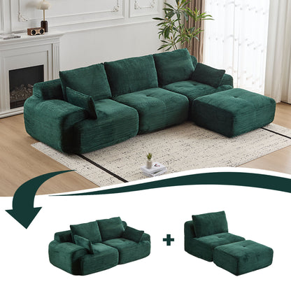 Compressed Sofa, Large Sectional Couches For Living Room, - Green