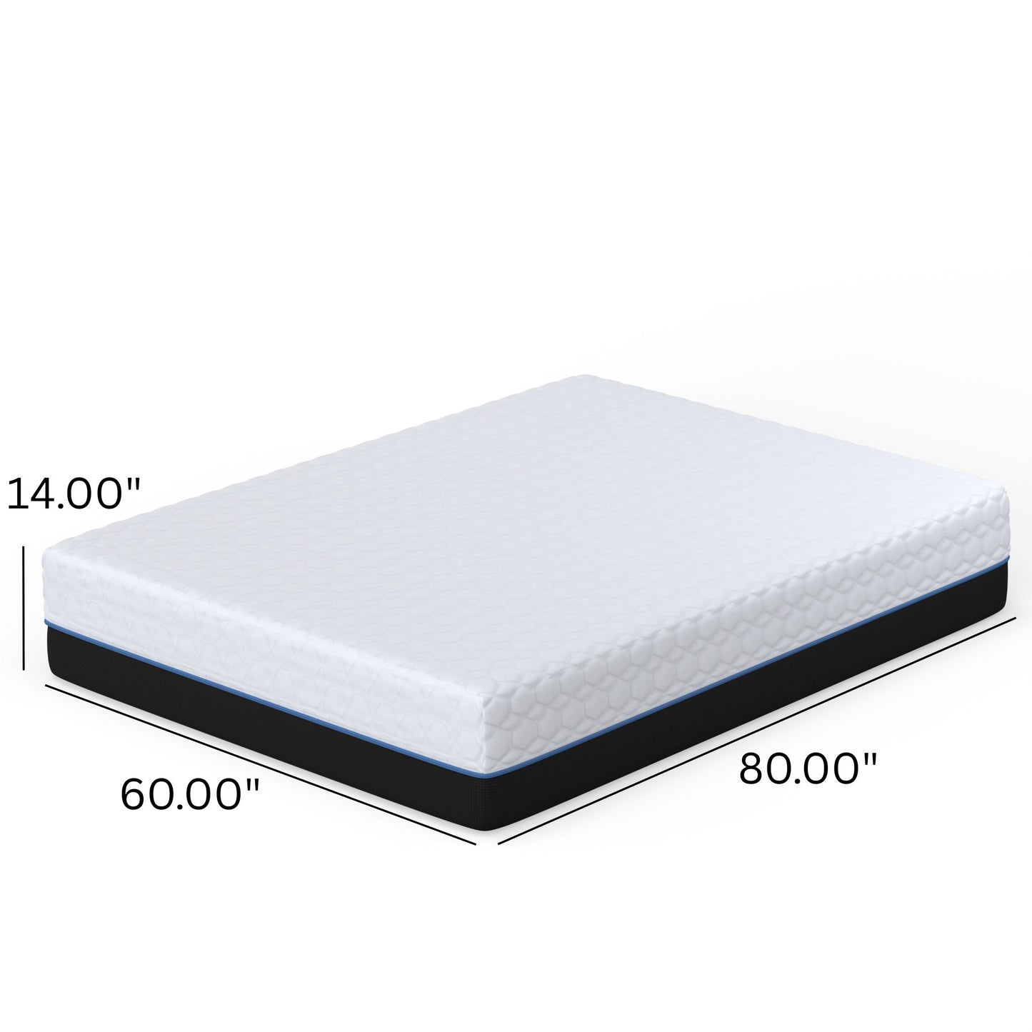 Copper Lux - 14" Plush Memory Foam Mattress With Phase Change Cooling Fabric