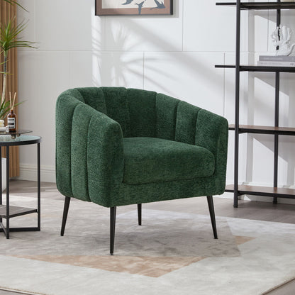 Vanity Barrel Accent Lounge Chair - Green