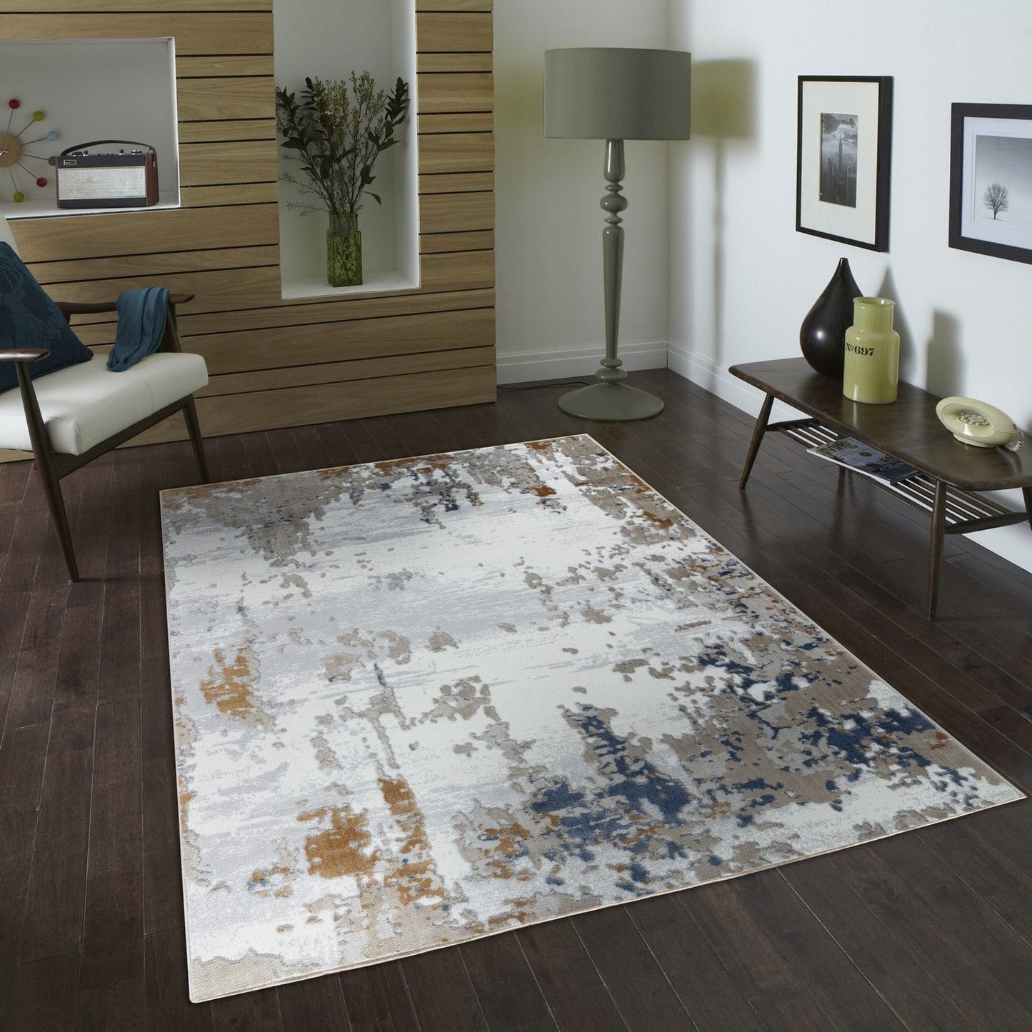 Textures - 5'3" X 7' Area Rug - Multi, Polypropylene