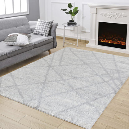 Loft Shag - 7'10" X 9'10" Polypropylene, Shaggy Area Rug - Gray