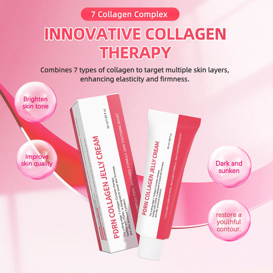 PDRN Collagen Jelly Cream Anti-wrinkle Firms Lifts Accelerate Tissue Repair & Boost Elasticity 7 Collagen Complex + PDRN Synergy