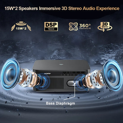 ThundeaL TD98Pro Portable Projector 2K 4K Full HD Movie Gaming TD98 Pro 2G 32G Video Home Theater WiFi Android Beam Projector