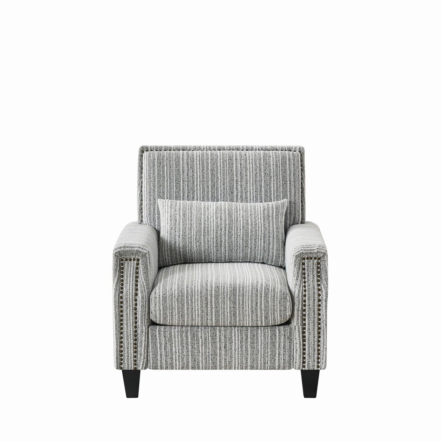 Accent Chair With Arms, Comfy Armchair For Living Room - Gray