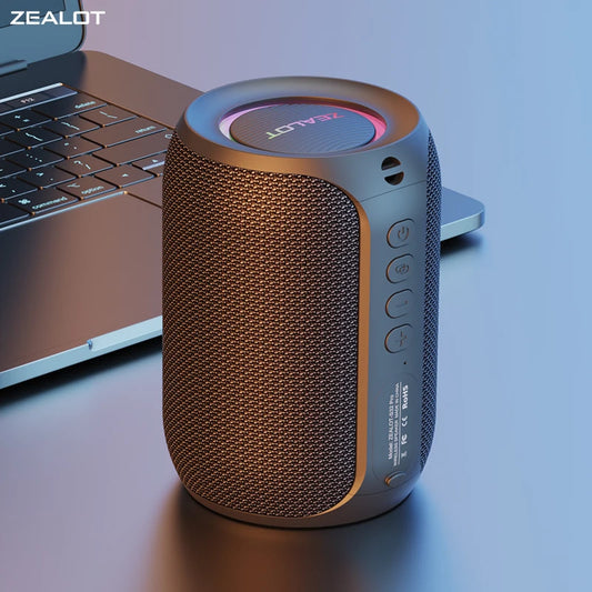 Zealot-S32PRO Powerful Bluetooth Speaker, Bass Wireless, LED Light,